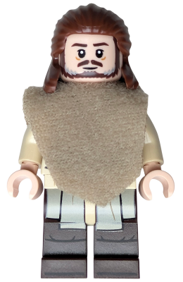 Qui-Gon Jinn - Dark Brown Legs, Poncho, Dark Brown Beard