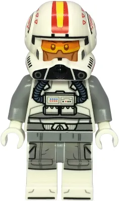 Clone Trooper Pilot (Phase 2) - Light Bluish Gray Arms, Nougat Head