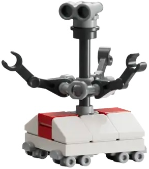Treadwell Droid - White and Red Body, Light Bluish Gray Binoculars