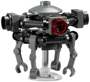 Imperial Probe Droid - Black and Dark Bluish Gray Body, Trans-Clear Dish Stand