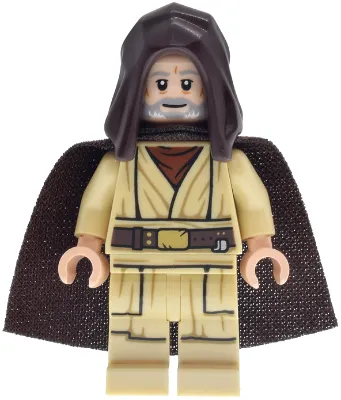 Obi-Wan Kenobi - Old, Dark Brown Hood and Spongy Cape