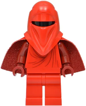 Imperial Royal Guard - Dark Red Arms and Hands, Torso Creases on Front and Back, Very Short Spongy Cape
