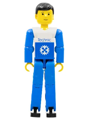 Technic Figure Blue Legs, White Top with Blue Technic Logo, Blue Arms