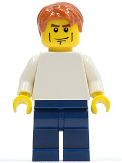 LEGO Brand Store Male, Plain White Torso, Cheek Lines (no back printing) {Manchester}