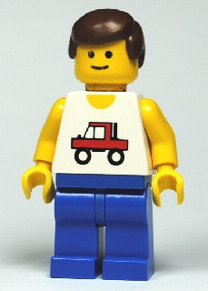 Trucker - Blue Legs, Brown Male Hair