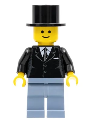 Suit Black, Top Hat, Sand Blue Legs