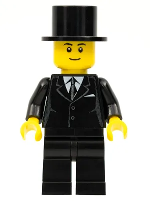 Suit Black, Top Hat, Black Legs, Black Eyebrows