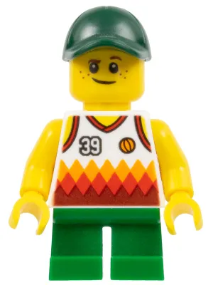 Boy, Jersey with #39, Green Short Legs, Dark Green Cap