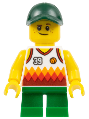 Boy, Jersey with #39, Green Short Legs, Dark Green Cap