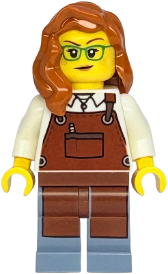 Shopping Street Carpenter - Female, White Shirt, Reddish Brown Apron, Sand Blue Legs, Dark Orange Hair