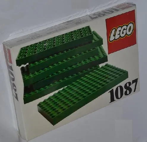 6 Lego Baseplates 8 x 16 Green
