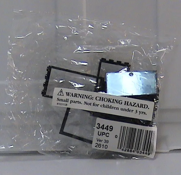 1 x 4 x 6 Black Door Frame with Transparent Blue Panes