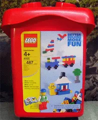 487 Piece Red Bucket