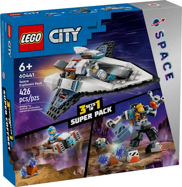 City Bundle Pack, 3 Sets in 1 Super Pack (Sets 30663, 60428, and 60430) - Space Explorers Pack