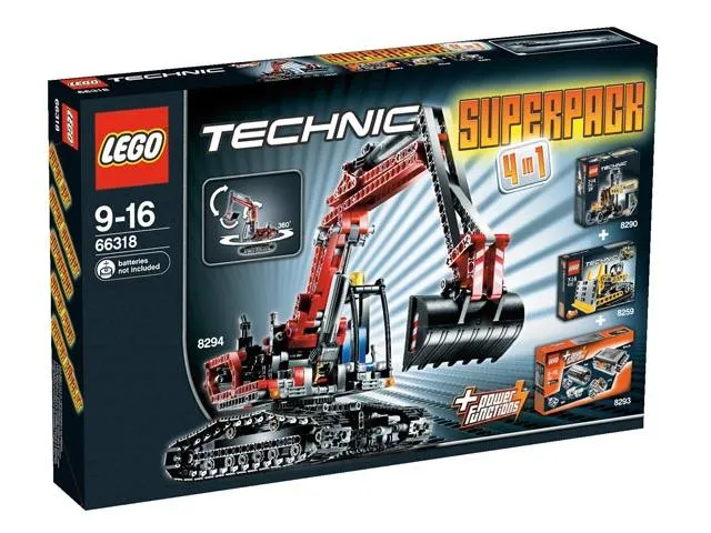 Technic Bundle Pack, Super Pack 4 in 1 (Sets 8259, 8290, 8293, and 8294)