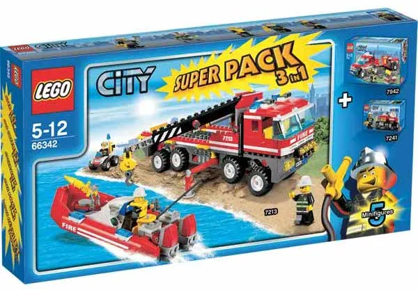 City Bundle Pack, Super Pack 3 in 1 (Sets 7213, 7241, and 7942)
