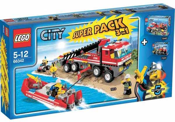 City Bundle Pack, Super Pack 3 in 1 (Sets 7213, 7241, and 7942)