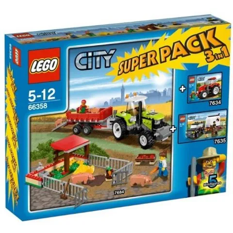 City Bundle Pack, Super Pack 3 in 1 (Sets 7634, 7635, and 7684)