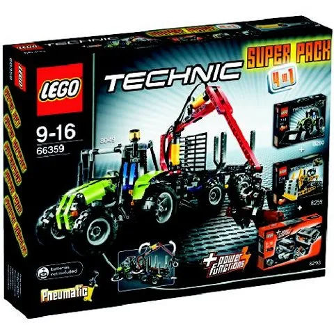 Technic Bundle Pack, Super Pack 4 in 1 (Sets 8049, 8259, 8260, and 8293)