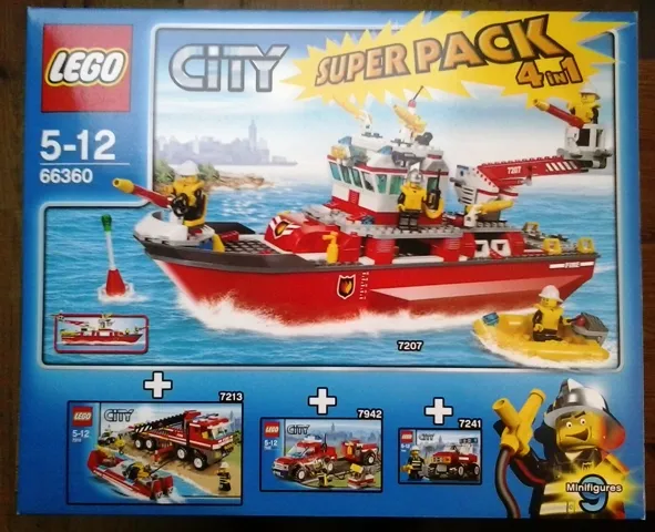 City Bundle Pack, Super Pack 4 in 1 (Sets 7207, 7213, 7241, and 7942)