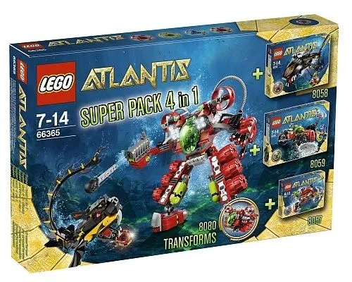 Atlantis Bundle Pack, 4x1 Super Pack (Sets 8057, 8058, 8059, and 8080)