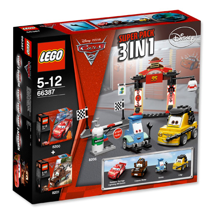 Cars 2 Bundle Pack, Super Pack 3 in 1 (Sets 8200, 8201, and 8206)