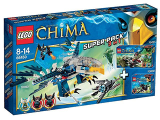 LEGENDS OF CHIMA Bundle Pack, Super Pack 3 in 1 (Sets 70000, 70001, and 70003)