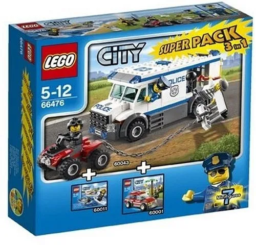 City Bundle Pack, Super Pack 3 in 1 (Sets 60001, 60011, and 60043)