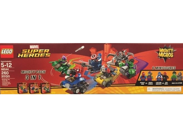 Super Heroes Bundle Pack, Mighty Micros, Mighty Pack 3 in 1 (Sets 76064, 76065, and 76066)