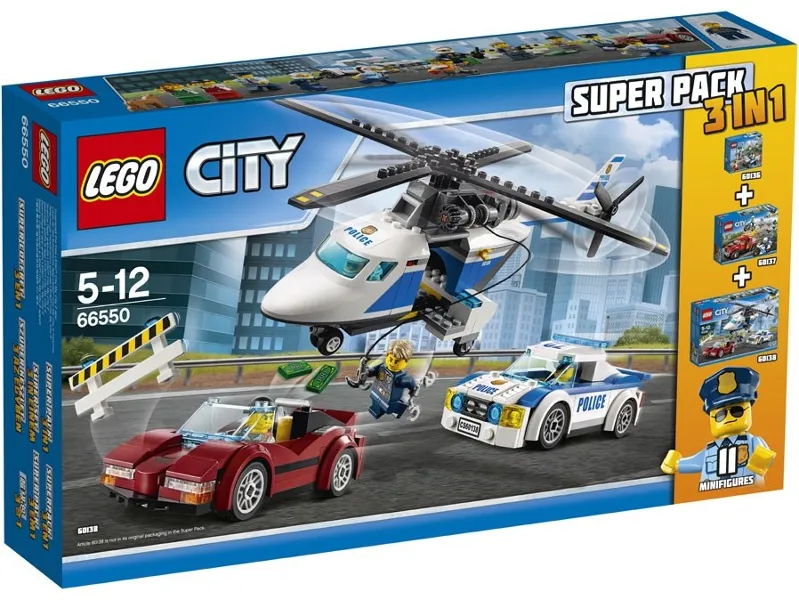 City Bundle Pack, Super Pack 3 in 1 (Sets 60136, 60137, and 60138)