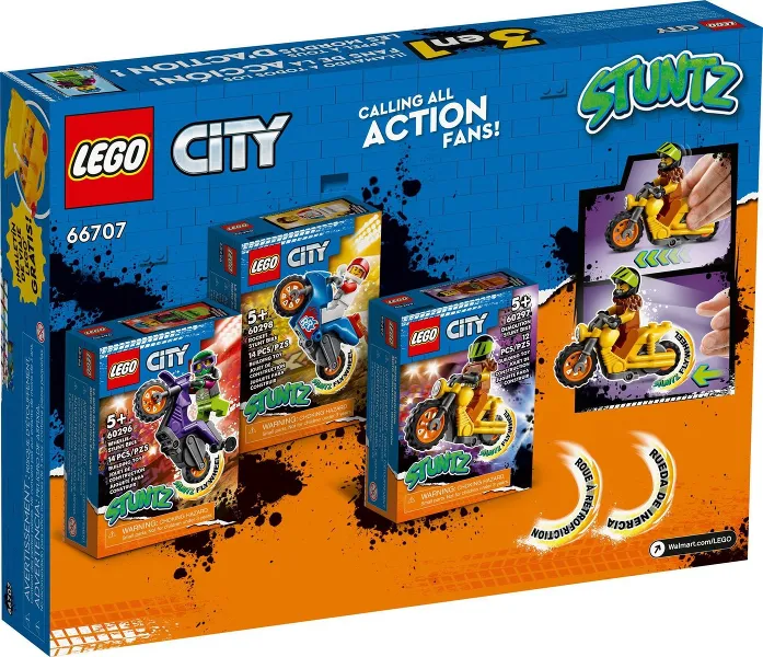 City Bundle Pack, 3 in 1 (Sets 60296, 60297, and 60298 with Storage Case) - LEGO City Stuntz Gift Set