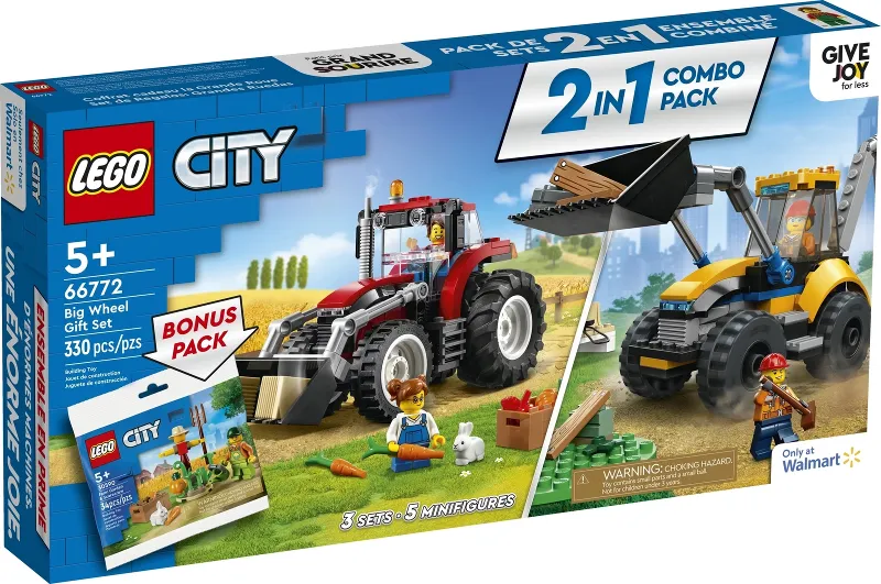 City Bundle Pack, 2 in 1 Combo Pack with Bonus Pack (Sets 30590, 60287, and 60385) - Big Wheel Gift Set