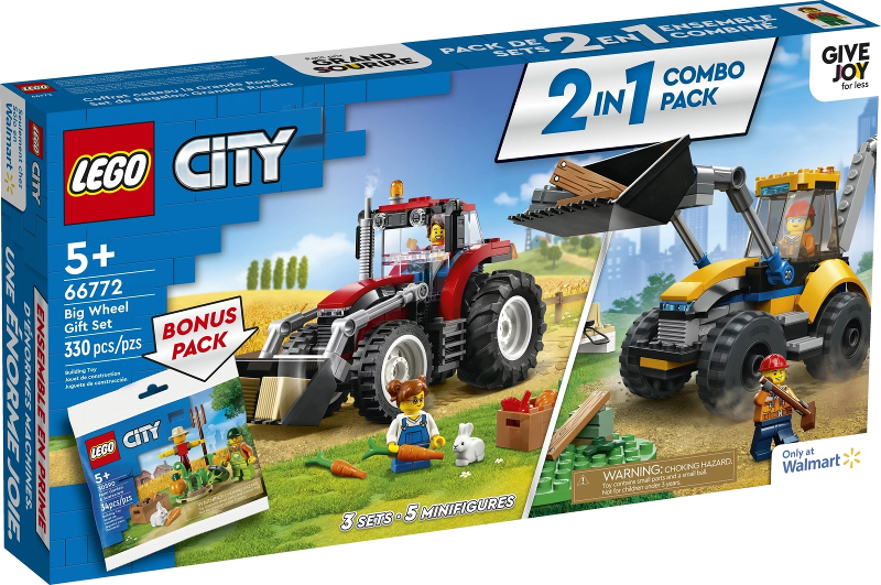 City Bundle Pack, 2 in 1 Combo Pack with Bonus Pack (Sets 30590, 60287, and 60385) - Big Wheel Gift Set