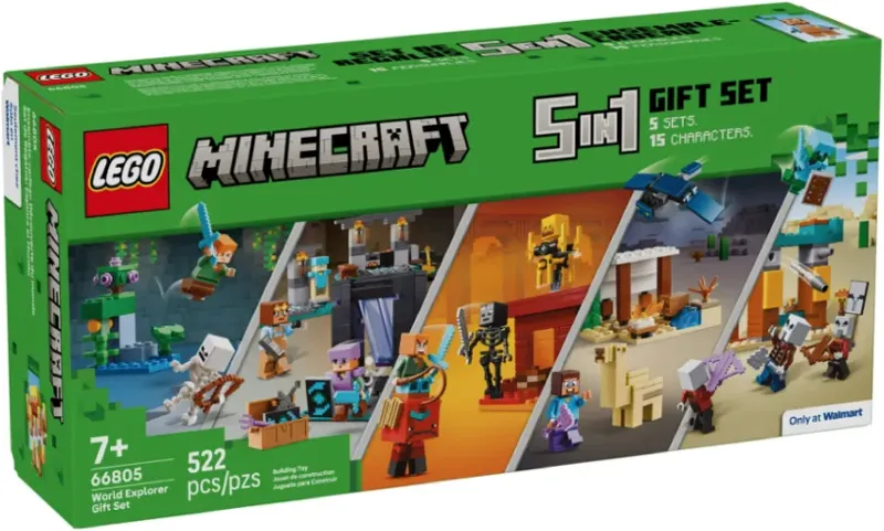 Minecraft Bundle Pack, 5 in 1 Gift Set (Sets 21251, 21252, 21266, 21267, and 30705) - World Explorer Gift Set