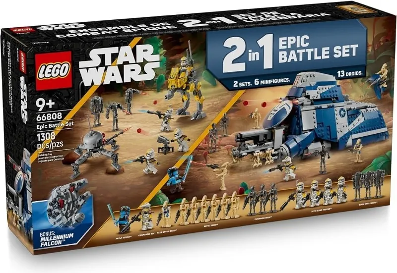 Star Wars Bundle Pack, 2 in 1 with Bonus Set (Sets 30708, 75431, and 75435) - Epic Battle Set