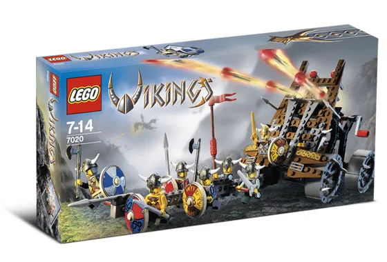 Army of Vikings with Heavy Artillery Wagon