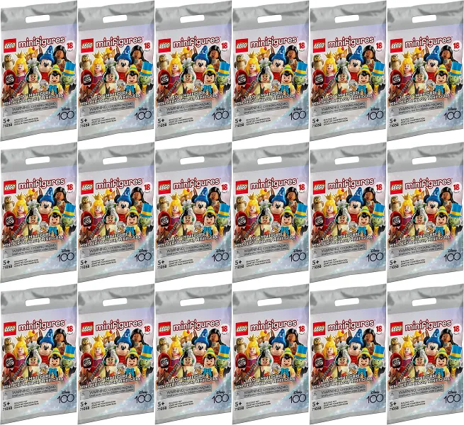 Minifigure, Disney 100 (Complete Series of 18 Complete Minifigure Sets)