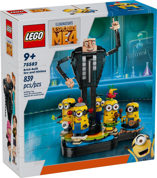 Brick-Built Gru and Minions