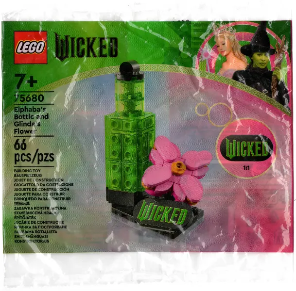 Elphaba's Bottle and Glinda's Flower polybag