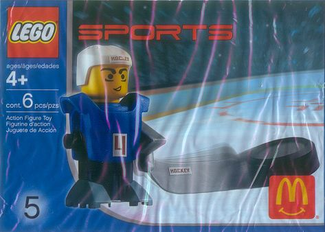 McDonald's Sports Set Number 5 - Blue Hockey Player #4 polybag