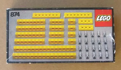 Yellow Beams with Connector Pegs
