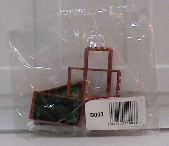 Red Frame, Black Door, Green Pane