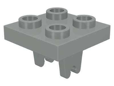 Plate, Modified 2 x 2 with Wheel Holder Bottom