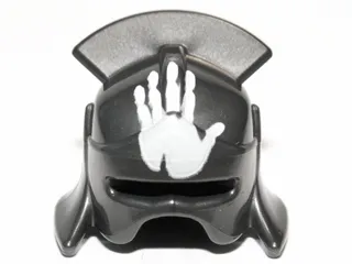 Minifigure, Headgear Helmet Castle with Lateral Comb and Handprint Pattern