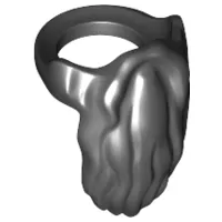 Minifigure Beard, Rounded End