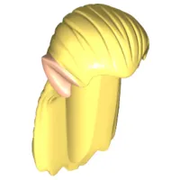 Minifigure, Hair Long Straight with Light Nougat Elf Ears Pattern