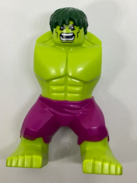 Body Giant, Hulk with Dark Green Hair and Magenta Pants Pattern