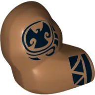 Arm Giant, Right with Black Hawaiian Tattoos Pattern