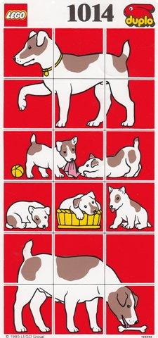 Paper Duplo Mosaic Picture Puzzle Key Card from Set 1014 - Dog