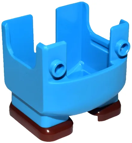 Large Figure Legs, Super Mario Overalls with Molded Reddish Brown Shoes Pattern (Ice Mario)